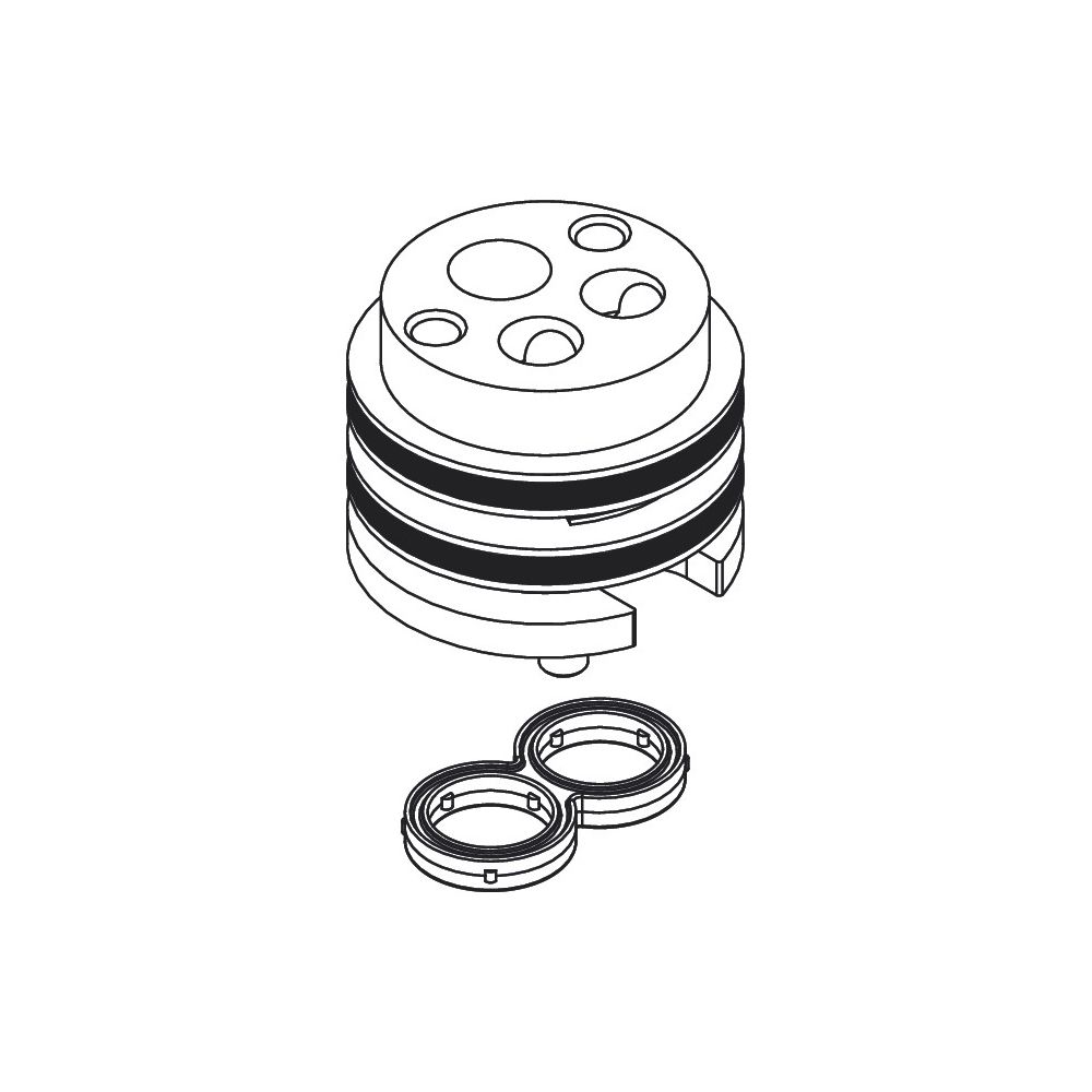 Adaptateur Hansgrohe pour connexions inversées pour robinetterie murale 2 trous M1, 93819000