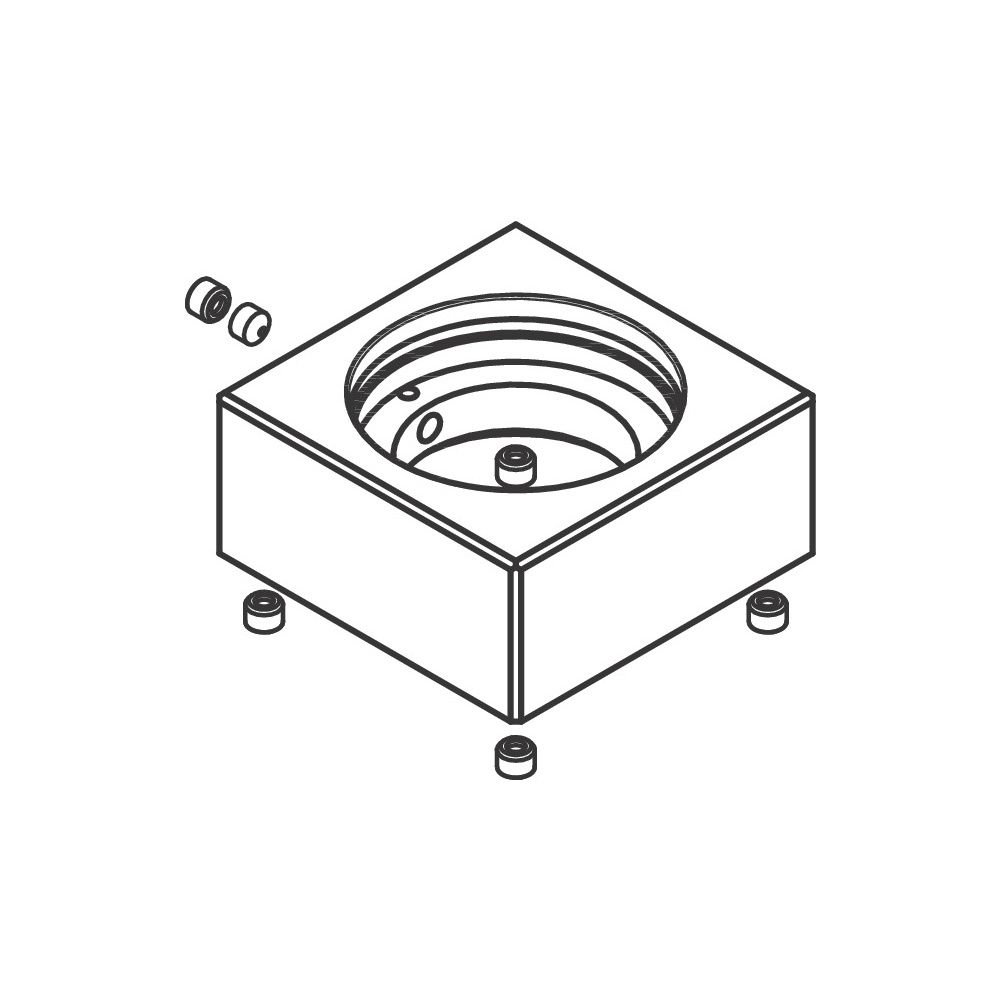Hansgrohe AXOR Rosette pour mitigeur de baignoire 3 trous Edge, Chromé, 93587000