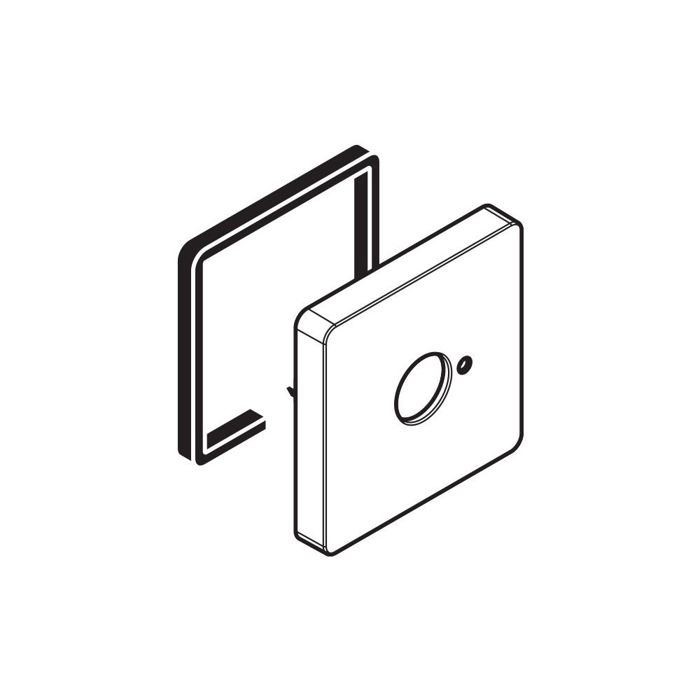 Rosette Hansgrohe 68x68mm pour bec Metropol, noir mat, 93162670