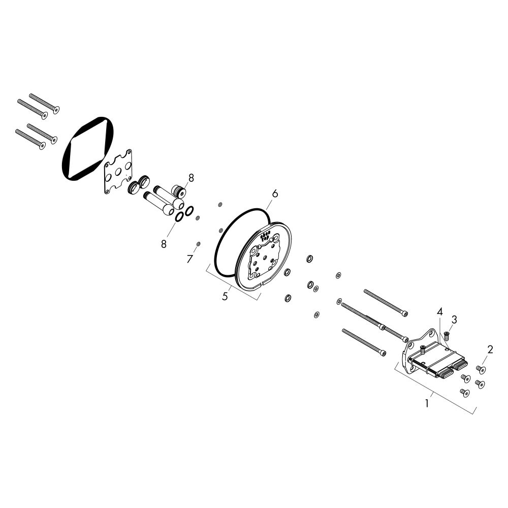 Hansgrohe AXOR kit de conversion pour pommeau de tête, raccordement gauche vers droite, 93795000