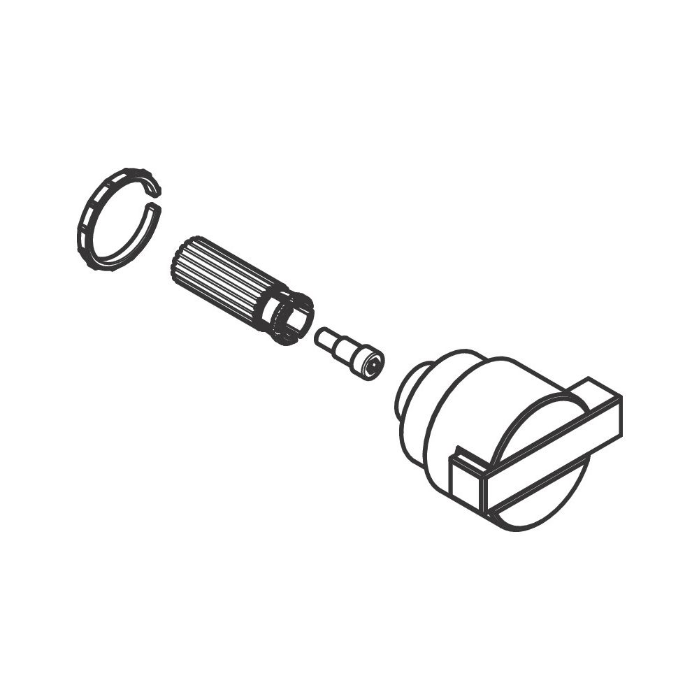 Hansgrohe AXOR Poignée inverseur pour Edge Thermostat UP, Chromé, 93594000