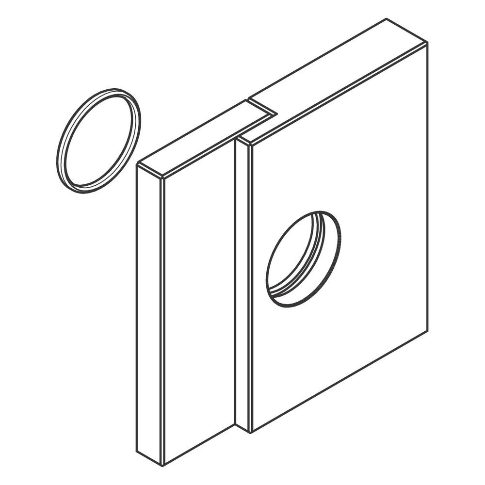 Hansgrohe AXOR Rosette pour Edge Thermostat Highflow UP, 170x170 mm, 93599000