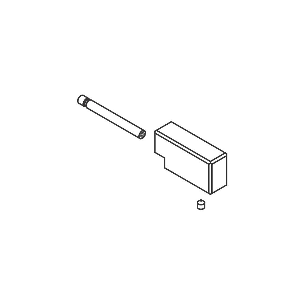 Bouton de tirage Hansgrohe AXOR pour mitigeur monocommande 3 trous sur bord de baignoire Edge, Chromé, 93583000