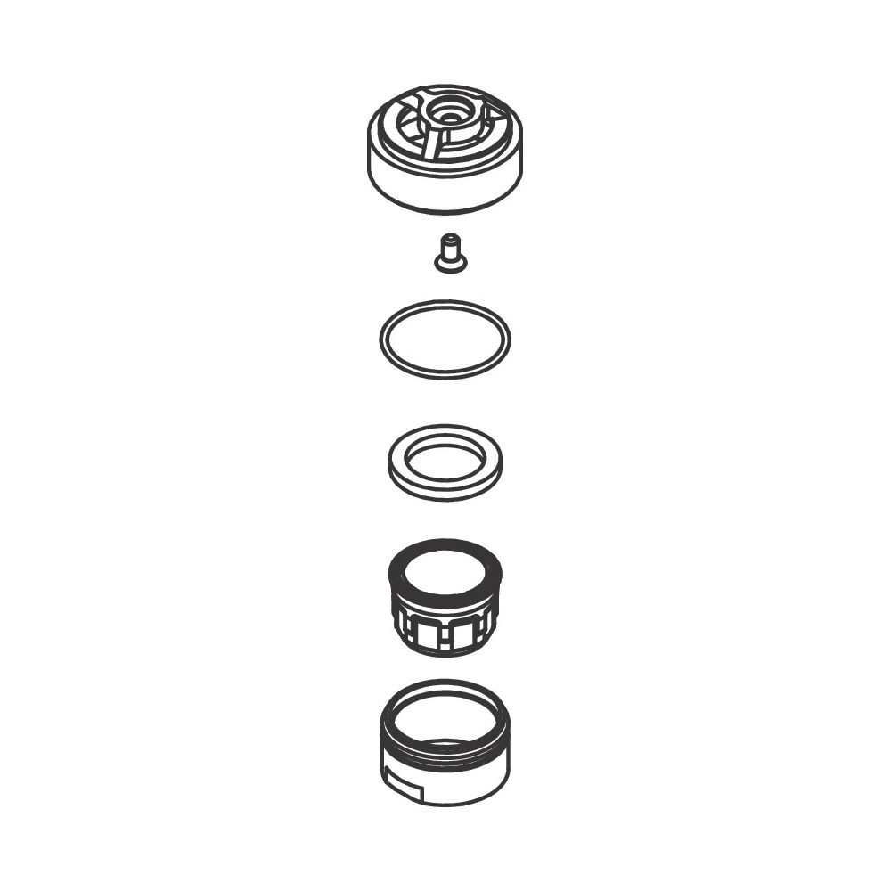 Hansgrohe AXOR Régulateur de jet pour mitigeur de bord de baignoire Edge, M24x1, 30 l/min, 93584000