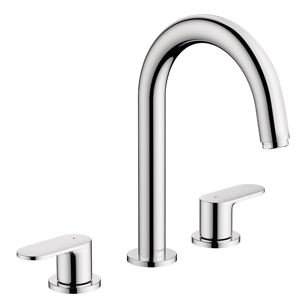 Hansgrohe Vernis Blend Robinetterie 3 trous pour lavabo, 5 l/min, garniture d'évacuation à tige de traction, chromé