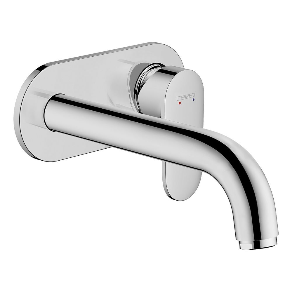 Mitigeur de lavabo Hansgrohe Vernis Blend à levier unique encastré 5 L/min pour montage mural, bec 207 mm, chromé