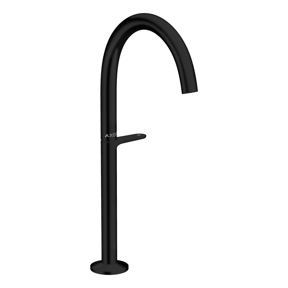 Mélangeur de lavabo Hansgrohe AXOR One Select 260 pour lavabos sur colonne, évacuation Push-Open, noir mat