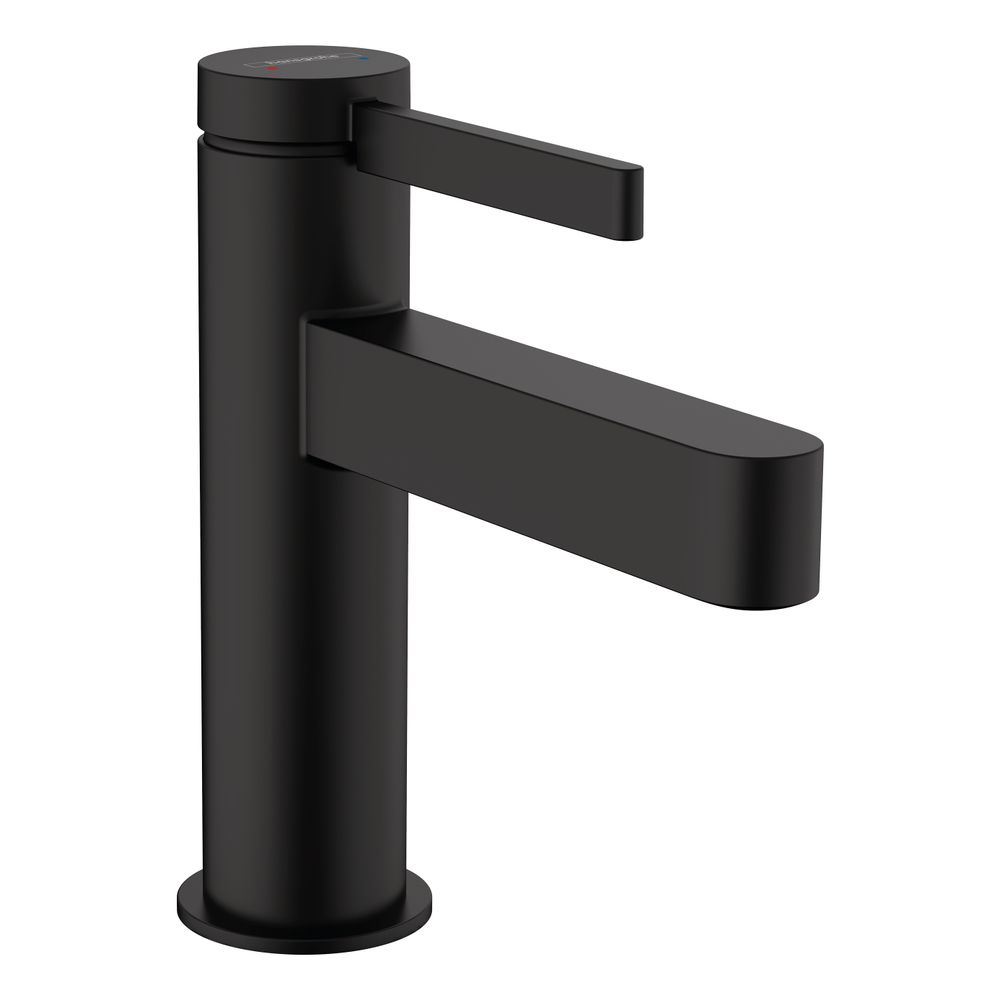Mélangeur monocommande Finoris pour lavabo Hansgrohe 100 mm, 5 l/min, évacuation Push-Open, noir mat
