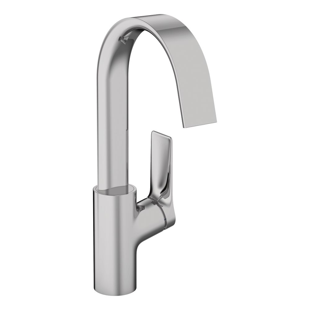 Mélangeur monocommande pour lavabo Hansgrohe Vivenis, 210 mm, 5 l/min, bec orientable, garniture de vidange à tirette, chromé