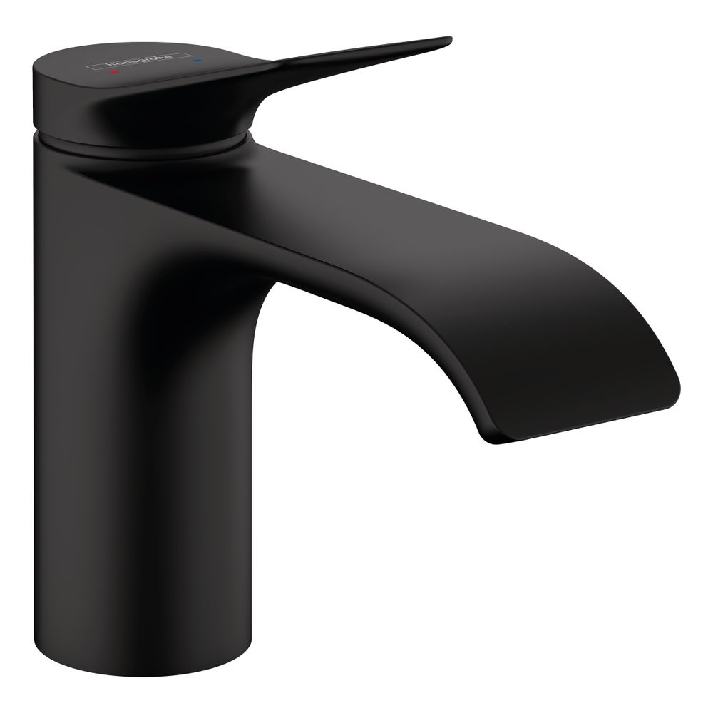 Mitigeur de lavabo Hansgrohe Vivenis à levier unique, 80 mm, 5 l/min, garniture d'évacuation à tirette, noir mat