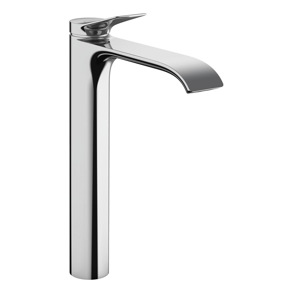 Mitigeur de lavabo Hansgrohe Vivenis monotrou 250 mm, 5 l/min, pour lavabos à poser, garniture d'évacuation à tige de traction, chromé