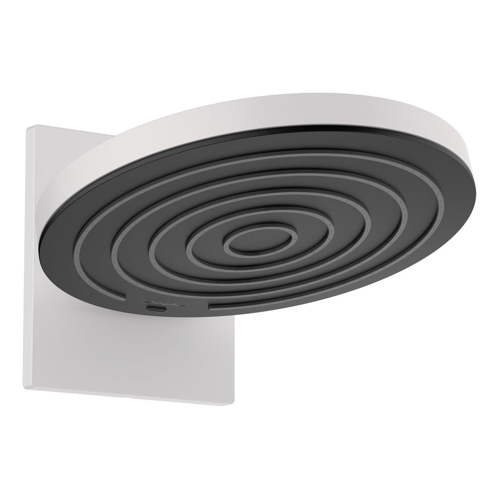 Hansgrohe Pulsify S Pompe de douche à tête 260 mm 2 jets 11,3 l/min avec raccordement mural, blanc mat