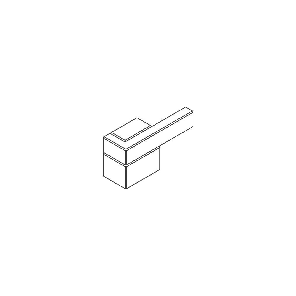 Hansgrohe AXOR Poignée pour mitigeur de lavabo Edge 3 trous, côté eau froide, 93623000