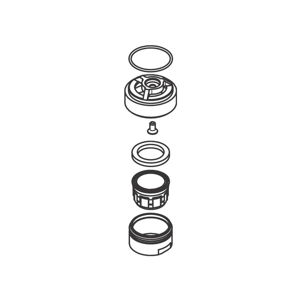 Hansgrohe AXOR Régulateur de jet pour mitigeur de bord de baignoire Edge, M24x1, 5 l/min, 93629000