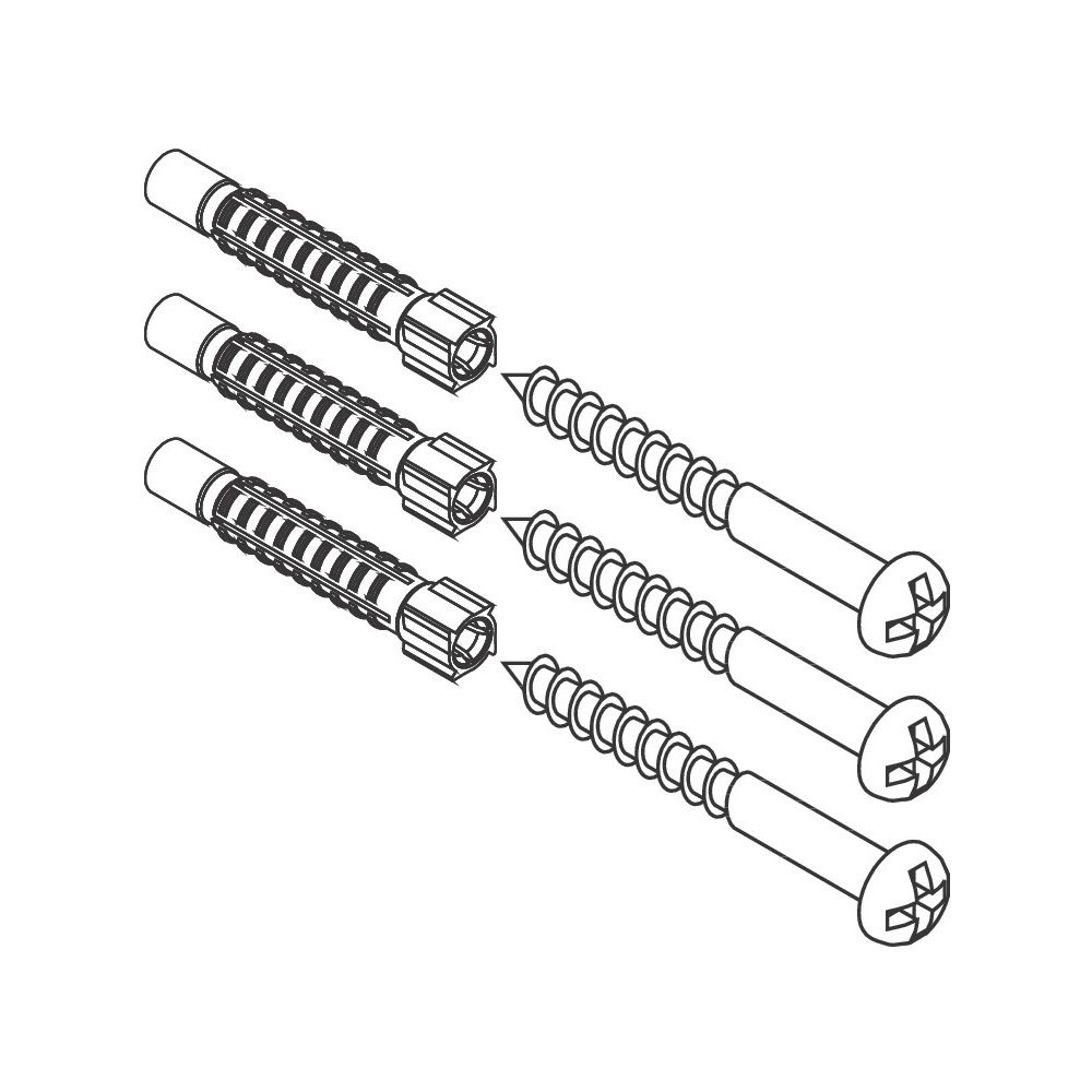 Hansgrohe Kit de fixation WallStoris, 3 vis, 3 chevilles, 94268000