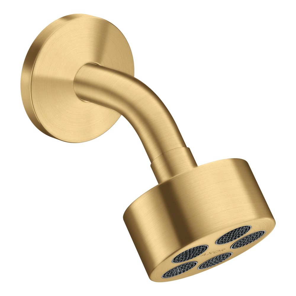 Hansgrohe AXOR One Pommeau de douche 75 mm, 8,7 l/min, 1 jet EcoSmart, avec bras de douche, or brossé