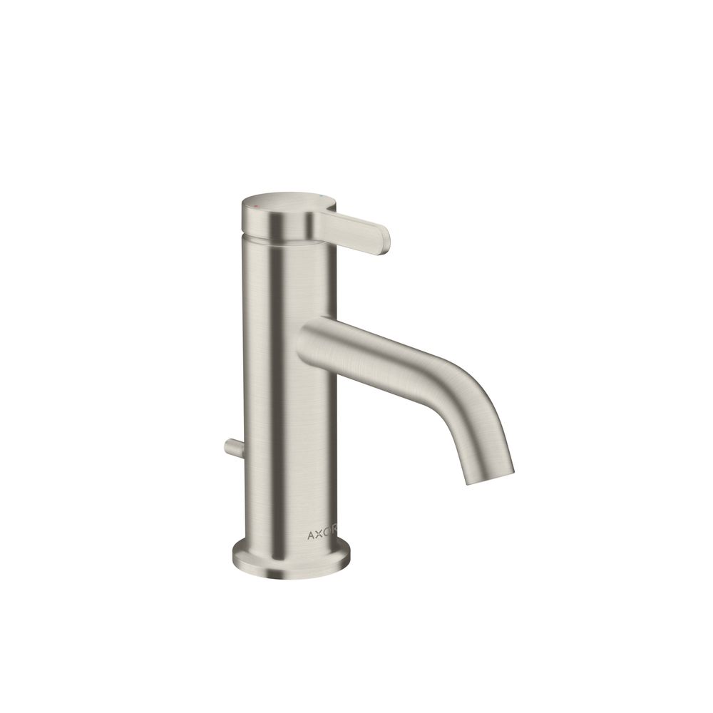 Hansgrohe AXOR One mitigeur monocommande pour lavabo 70 mm, 5 l/min, levier, évacuation par tige de traction, finition Edelstahl Optic