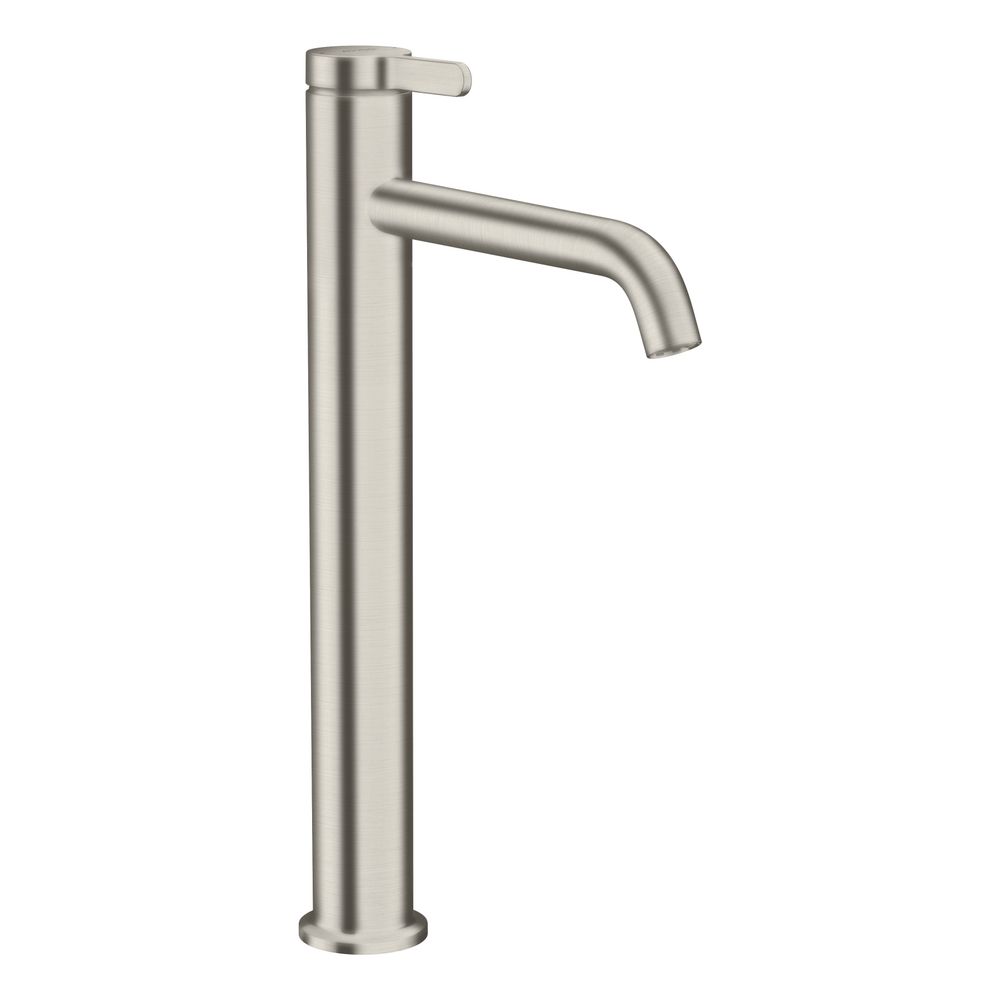 Mitigeur monocommande pour lavabo Hansgrohe AXOR One 260 mm, 5 l/min, levier, garniture d'évacuation, finition Inox Optic