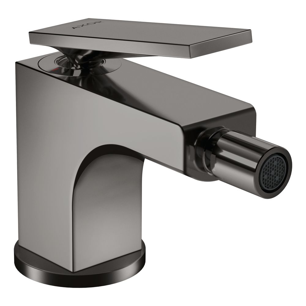 Mélangeur de bidet à levier unique AXOR Citterio de Hansgrohe, 7,2 l/min, poignée à levier, garniture de vidange à tige de traction, Chrome noir poli