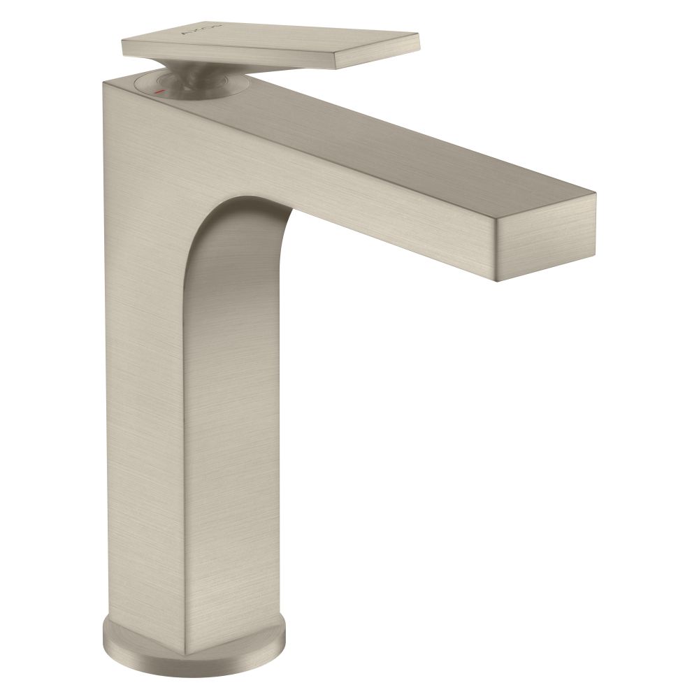 Mitigeur monotrou Hansgrohe AXOR Citterio 160 mm, 5 l/min, poignée à levier, garniture d'évacuation à tige, Nickel brossé