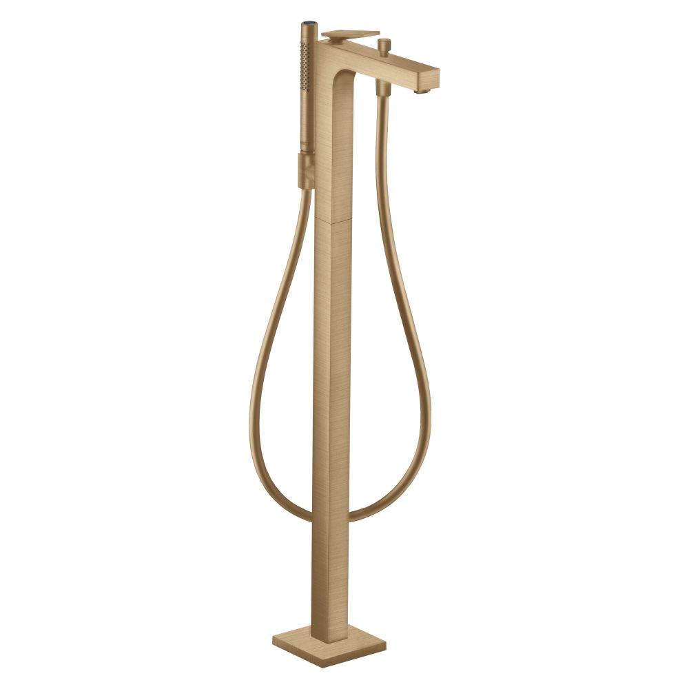 Hansgrohe AXOR Citterio Mitigeur monocommande pour baignoire, 20 l/min, sur pied, levier, Bronze brossé