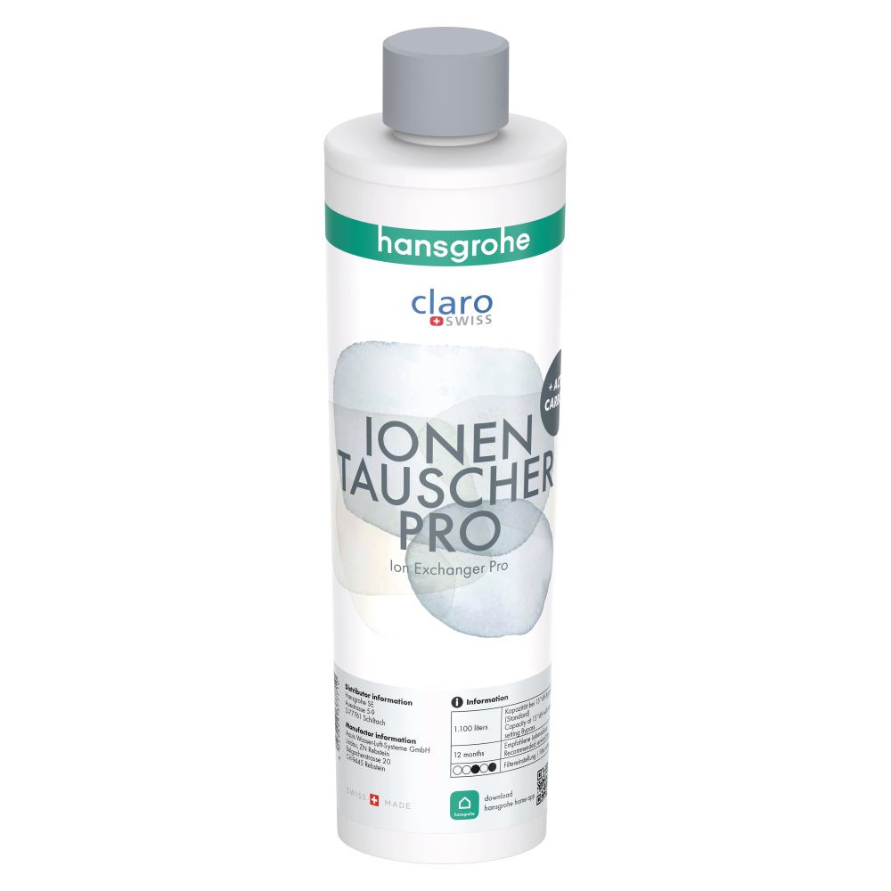 Hansgrohe Filtre adoucisseur à échange d'ions Pro, charbon actif, 76827000