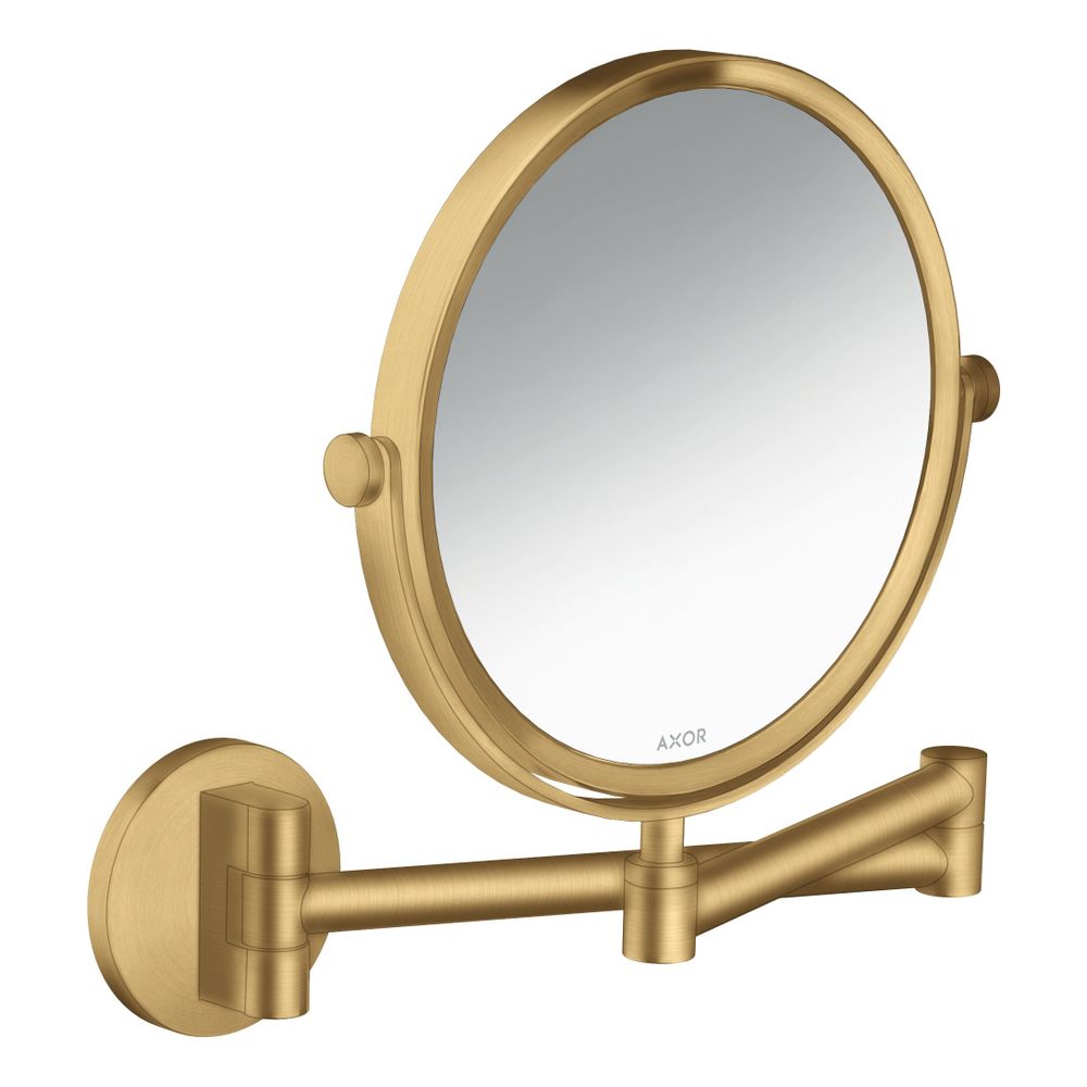 Hansgrohe AXOR Universal Circular, miroir de rasage rond, 5x grossissement, inclinable, orientable, finition Or brossé