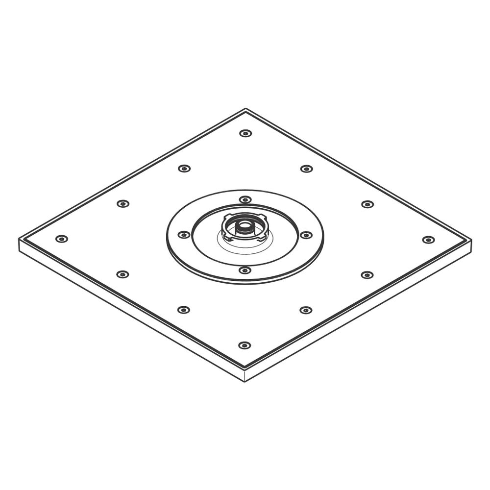 Pommeau de douche Hansgrohe AXOR 250x250 mm 1jet, Nickel poli, 93452830