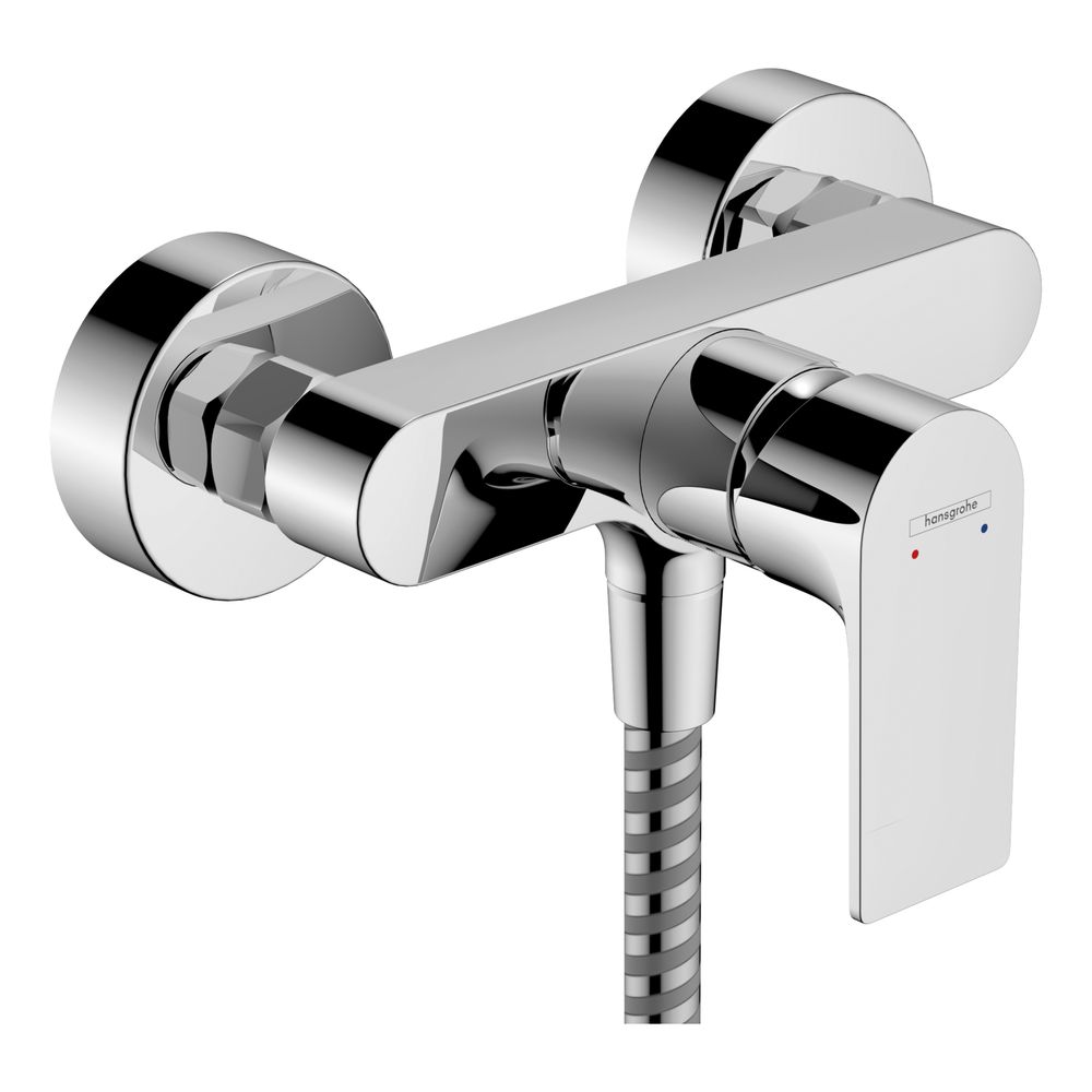Mélangeur mitigeur Hansgrohe Rebris E à levier unique, montage apparent, 28 l/min, chromé