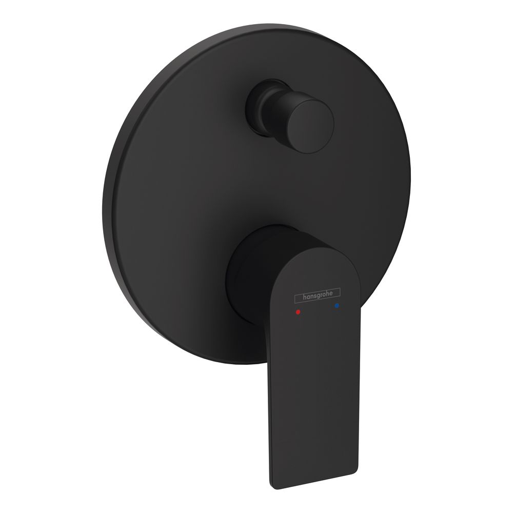 Hansgrohe Rebris E Mitigeur monocommande de baignoire encastré 27,6 l/min pour iBox universal, Noir mat