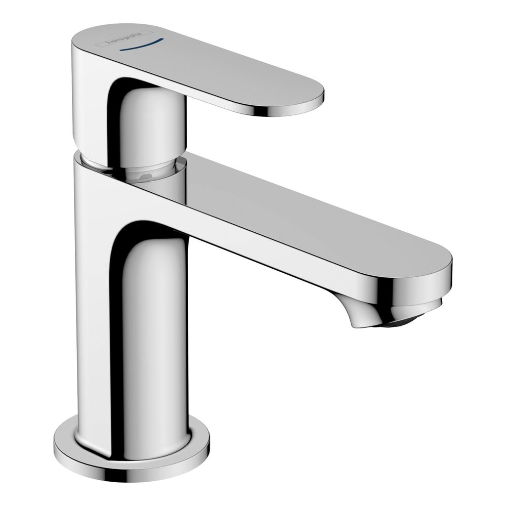 Vanne d'arrêt Hansgrohe Rebris S 80 mm avec levier, chromée, pour eau froide ou eau prémélangée, sans garniture