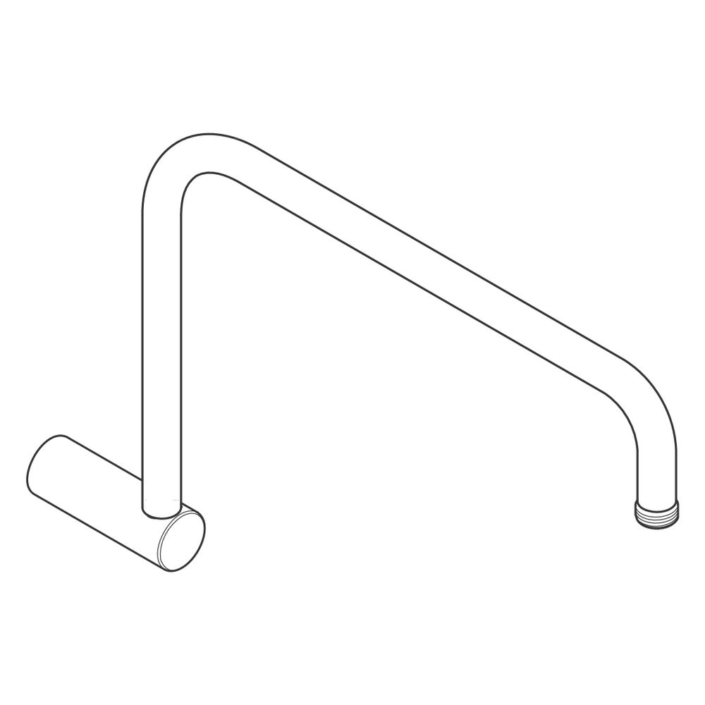 Bras de douche Hansgrohe Vernis pour Showerpipe, noir mat, 93768670