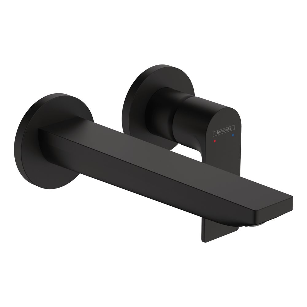 Mitigeur de lavabo Hansgrohe Rebris E à levier unique, encastré, 5 l/min, pour montage mural, bec de 20 cm, noir mat
