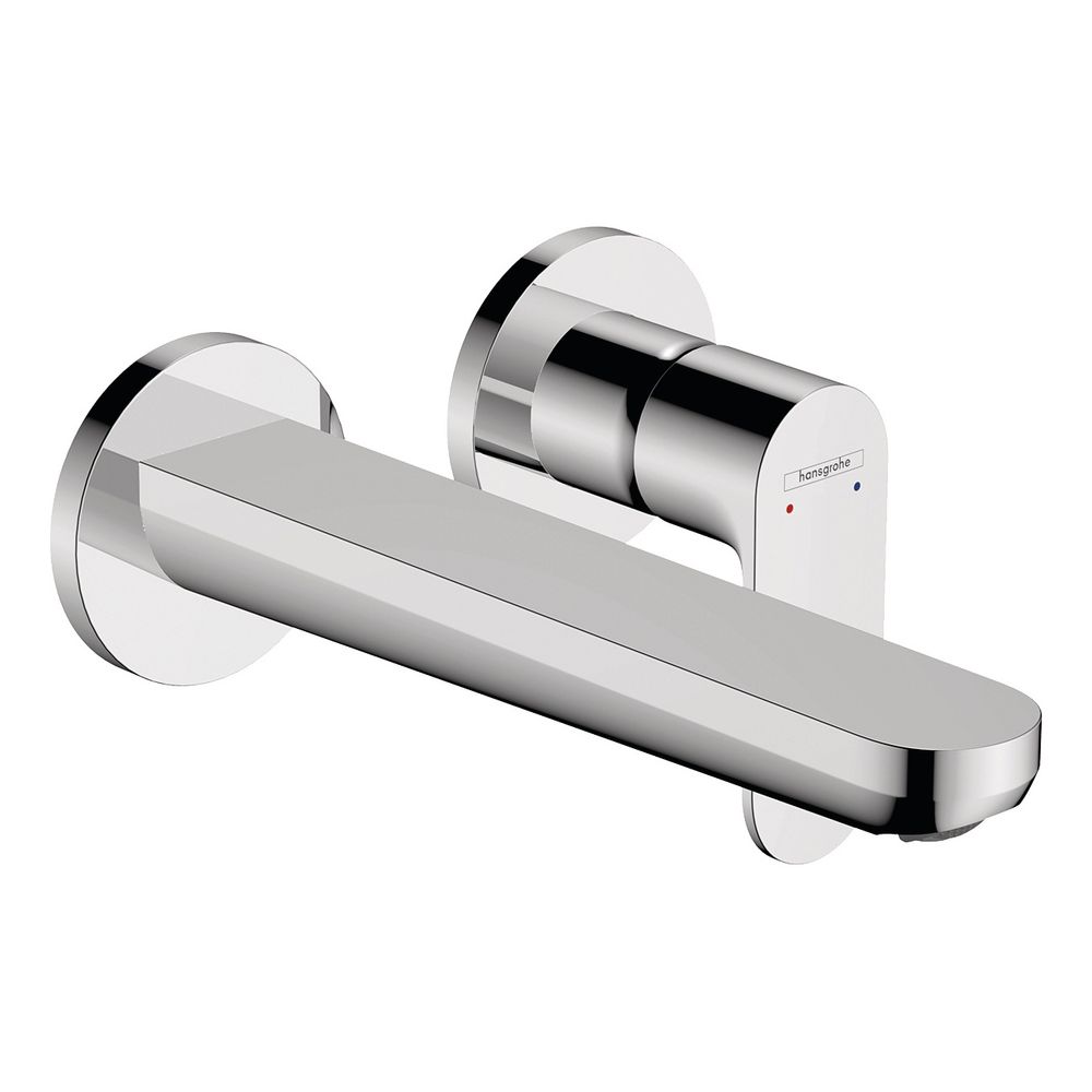 Mitigeur monocommande pour lavabo Hansgrohe Rebris S, encastré, 5 l/min, montage mural, bec 20 cm, chromé