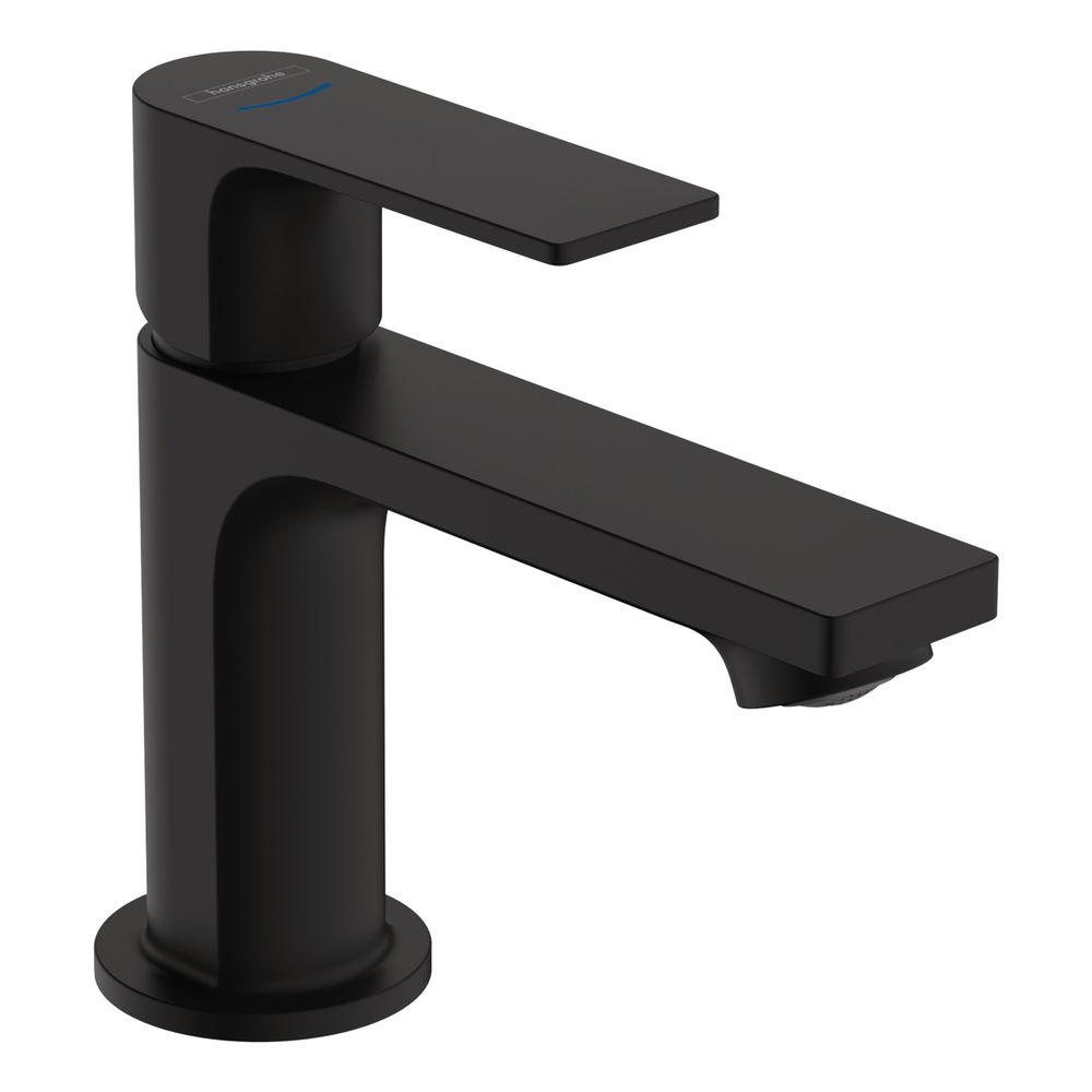 Hansgrohe robinet de pied Rebris E 80 mm, avec poignée à levier, Noir mat pour eau froide ou eau prémélangée sans garniture