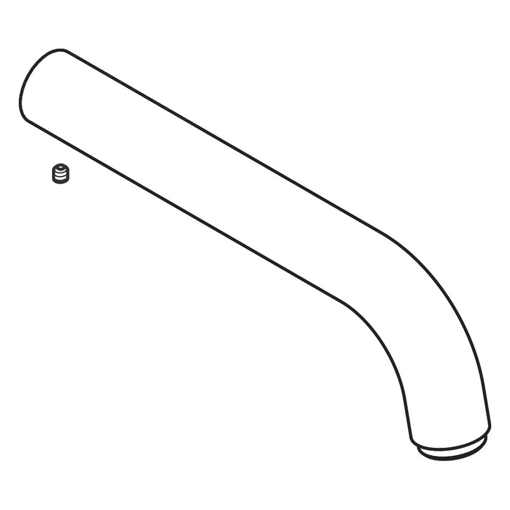 Bec verseur Hansgrohe avec vis de fixation pour mitigeur de lavabo Vernis, noir mat, 93710670