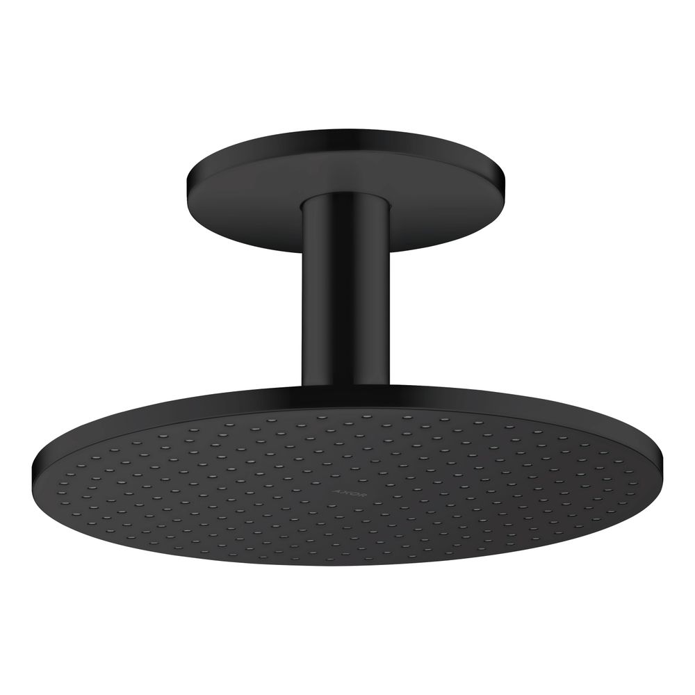 Pommeau de douche Hansgrohe AXOR ShowerSolutions 300 mm, 19 l/min, 1 jet, raccordement plafond, finition Mattschwarz