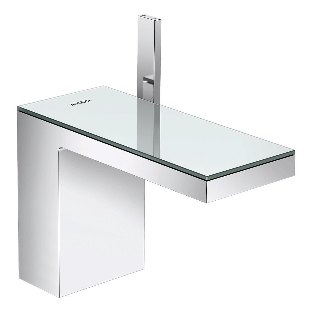 Hansgrohe AXOR MyEdition mitigeur monocommande pour lavabo 110 mm, 5 l/min, évacuation Push-Open, chrom/verre miroir