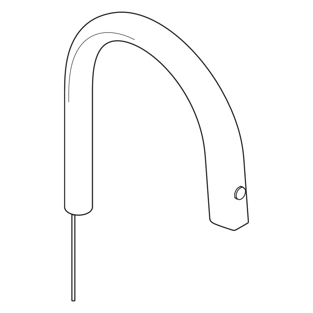 Hansgrohe Bec de robinet Aqittura M91 complet pour mitigeur de cuisine, noir mat, 94713670