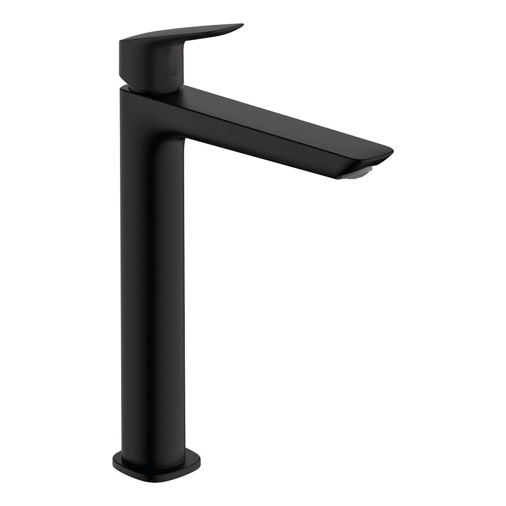 Mélangeur monocommande Logis pour vasque Hansgrohe 240 mm, 5 l/min Fine, noir mat, avec évacuation à tige