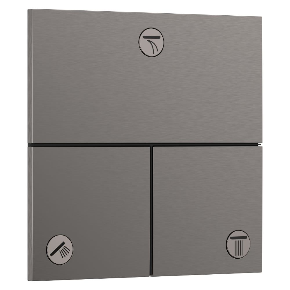 Hansgrohe ShowerSelect Comfort E Robinetterie encastrée, 32 l/min, pour 3 utilisateurs, Chrome brossé noir