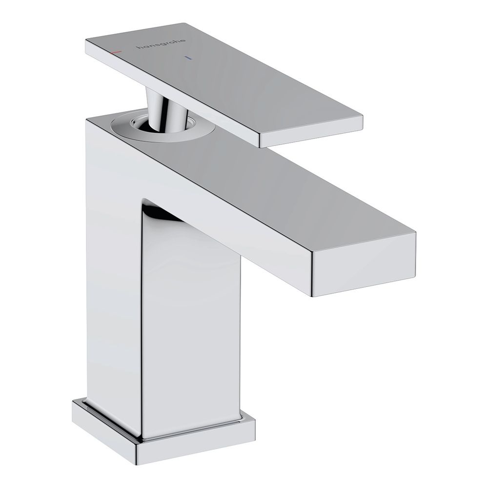 Mélangeur monocommande Tecturis E Hansgrohe pour lavabo, 80 mm, 4 l/min, CoolStart EcoSmartPlus sans garniture d'évacuation, chromé