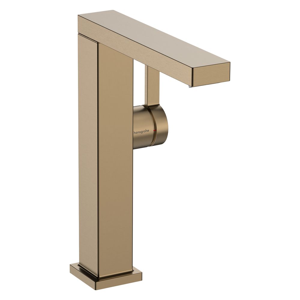 Hansgrohe Tecturis E Mitigeur monocommande pour lavabo 210mm 4l/min Fine CoolStart EcoSmartPlus, bec orientable, Push-Open, Bronze brossé