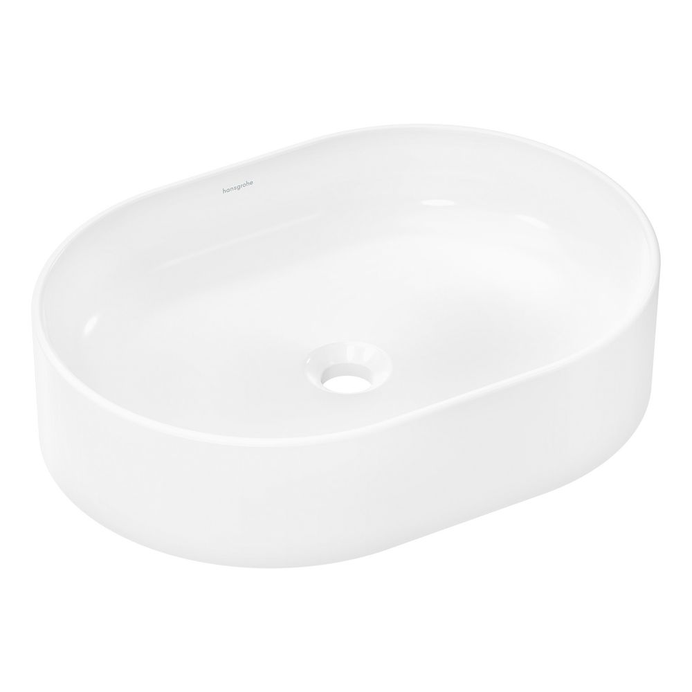Hansgrohe Xuniva U Meuble-lavabo à poser 550x400mm sans trou de robinetterie ni trop-plein, Blanc