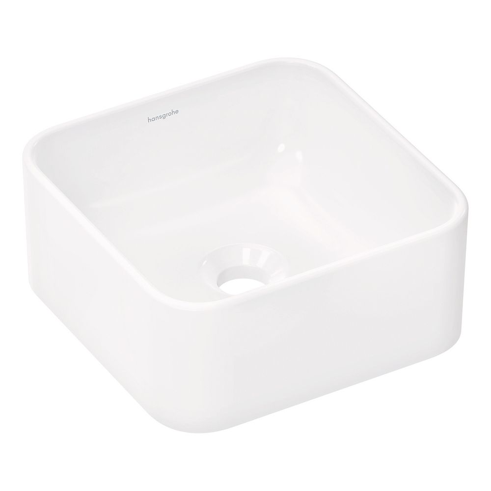 Hansgrohe Xuniva Q lavabo encastré 300x300 mm sans trou de robinetterie ni trop-plein, Blanc