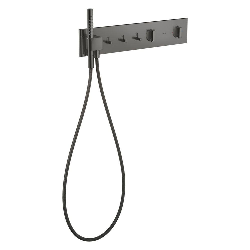Hansgrohe AXOR ShowerComposition Module thermostatique encastré 540x110 mm, pour 3 consommateurs, chrome noir poli