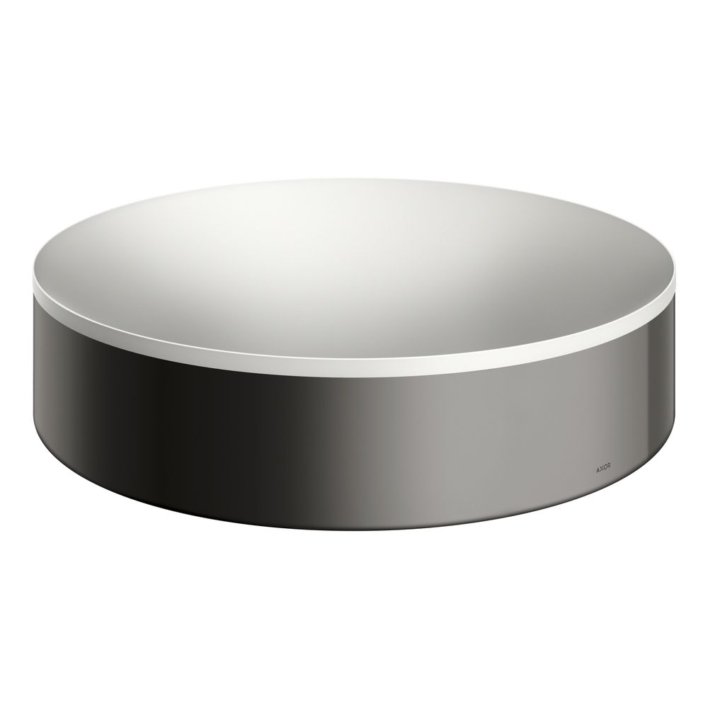 Lavabo d'angle Hansgrohe AXOR Suite Rond, 400x105x400 mm, sans trou de robinet, sans trop-plein, Chrome Noir Poli