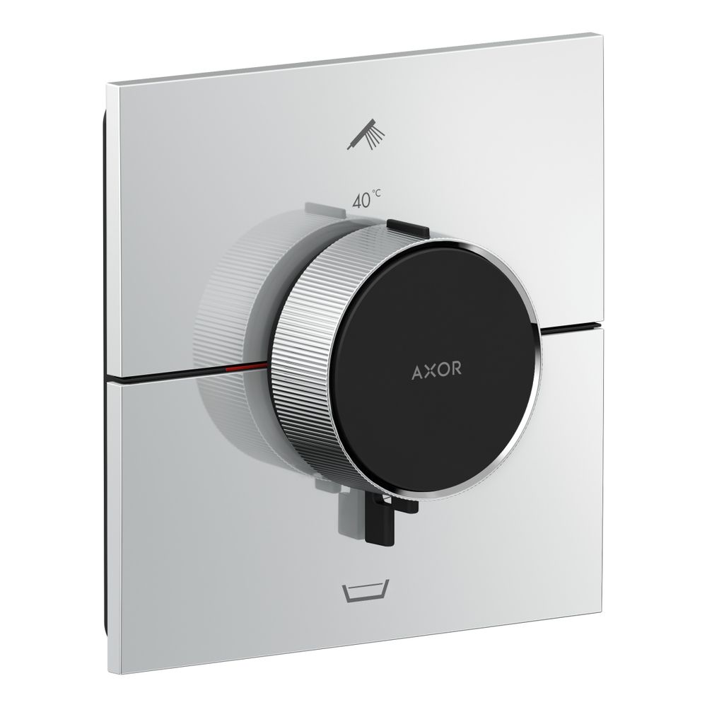Hansgrohe AXOR ShowerSelect ID Thermostatique encastré, 22,1 l/min, carré pour 2 raccordements, combinaison de sécurité intégrée, Chromé