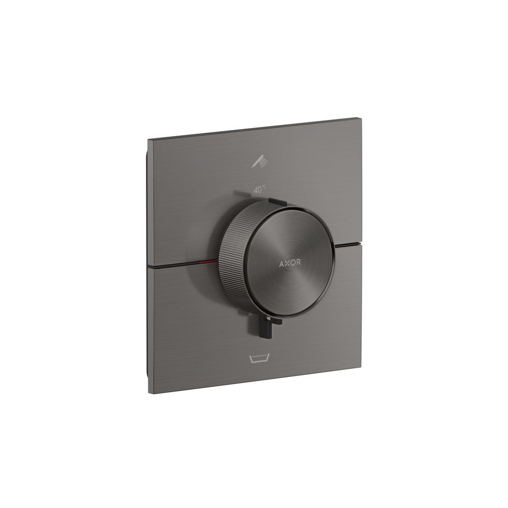 Hansgrohe AXOR ShowerSelect ID thermostat encastré 22,1 l/min carré pour 2 consommateurs, combinaison de sécurité intégrée, Brushed Black Chrome