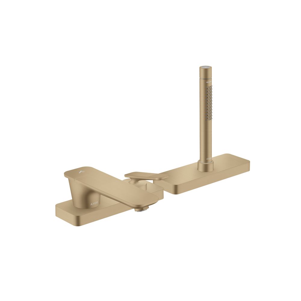 Mélangeur mitigeur AXOR Citterio C 3 trous pour montage sur rebord de baignoire, sBox, taille cubique, Brushed Bronze
